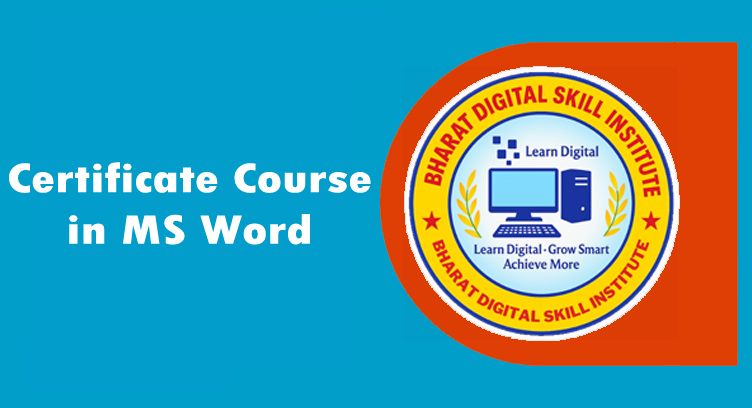 Certificate Course in MS Word